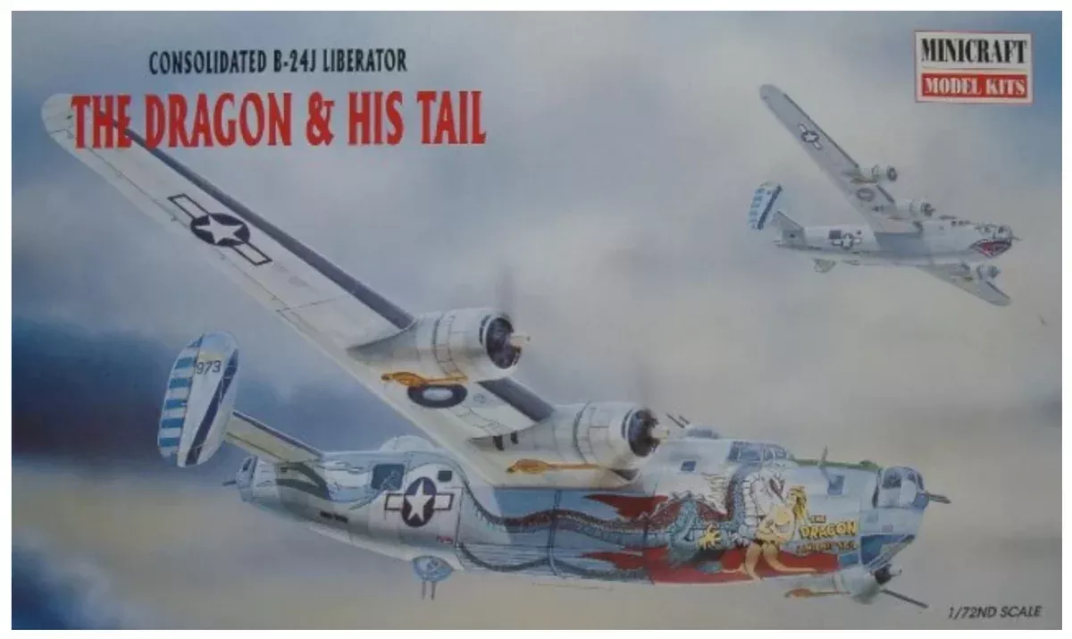 Minicraft Model Kits 11614 1/72 Consolidated B-24J Liberator The Dragon & His Tail NOS