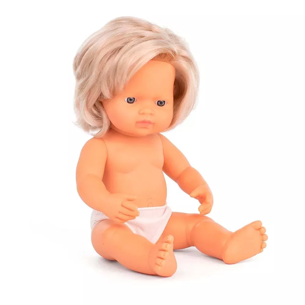 Miniland 15" Anatomically Correct Baby Doll - Multicolor, Made in Spain