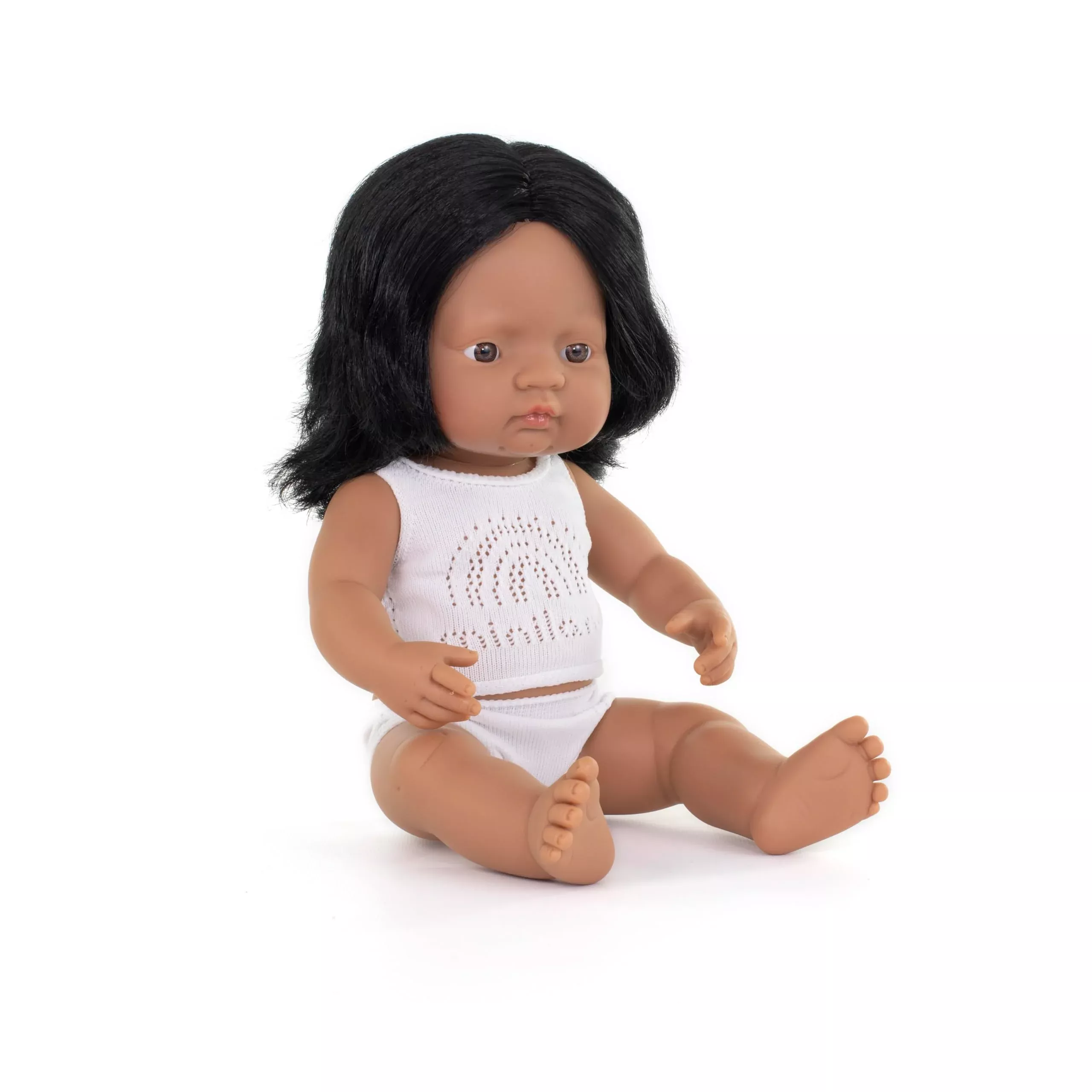 Miniland Doll 15'' Hispanic Girl (Box) - Made In Spain, Anatomically Correct, Quality, Inclusion