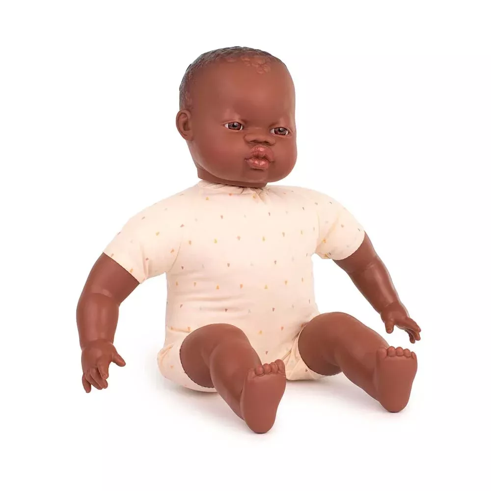 Miniland Soft Body African Baby Doll 15.75 inches for Kids