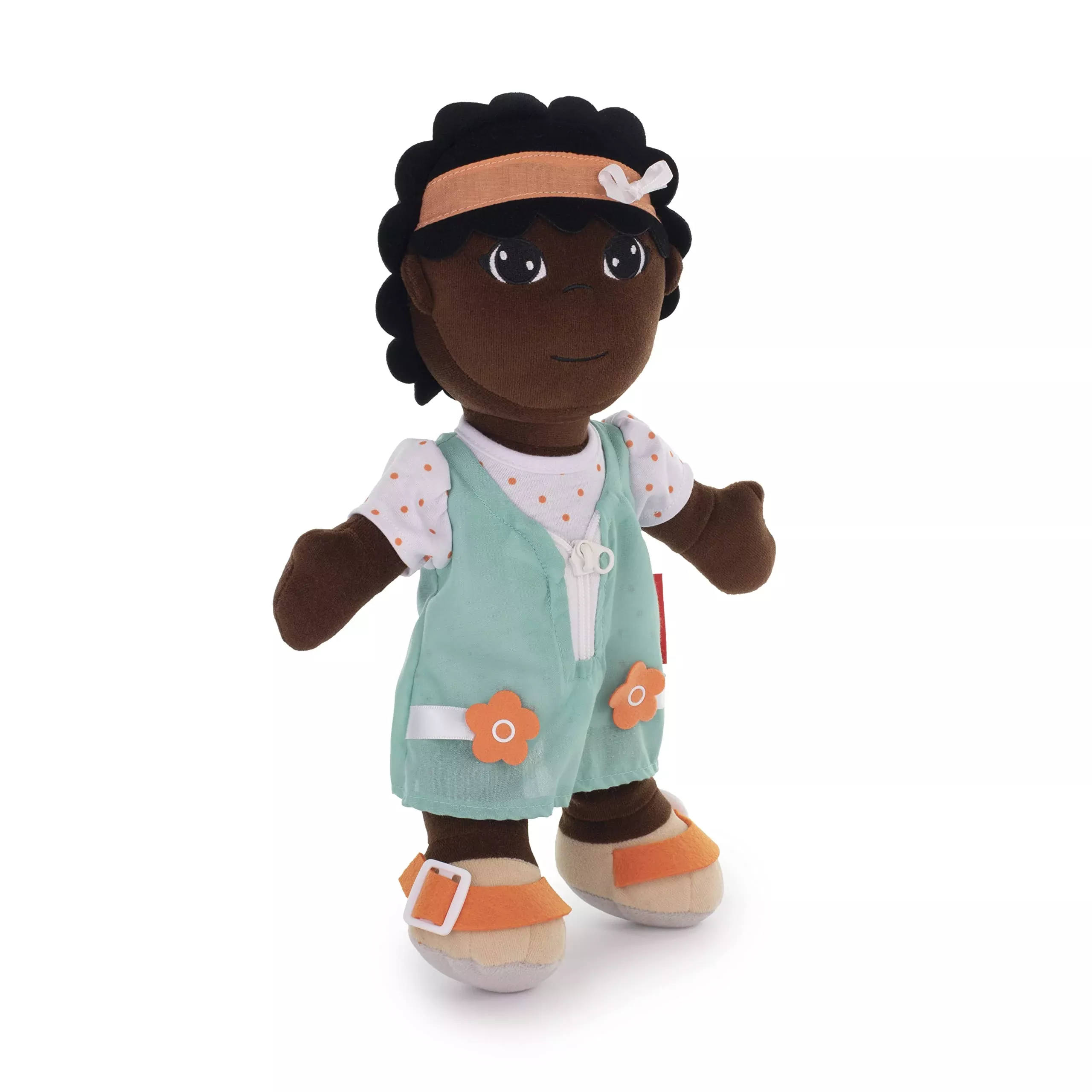 Miniland Washable Diversity Fastening Doll - African Girl - Multicolor