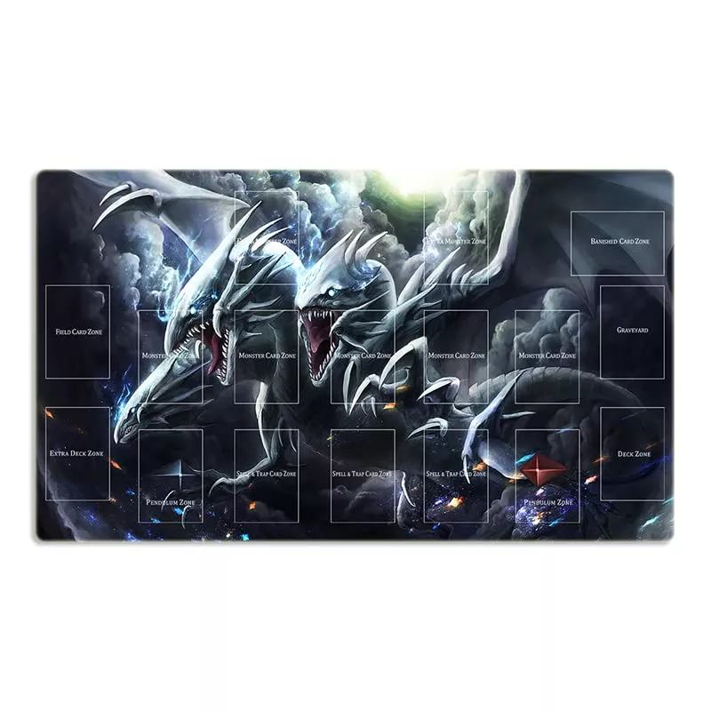 Mlikemat Blue-Eyes Ultimate Dragon Playmat - 23.6" x 13.8", Rubber, In