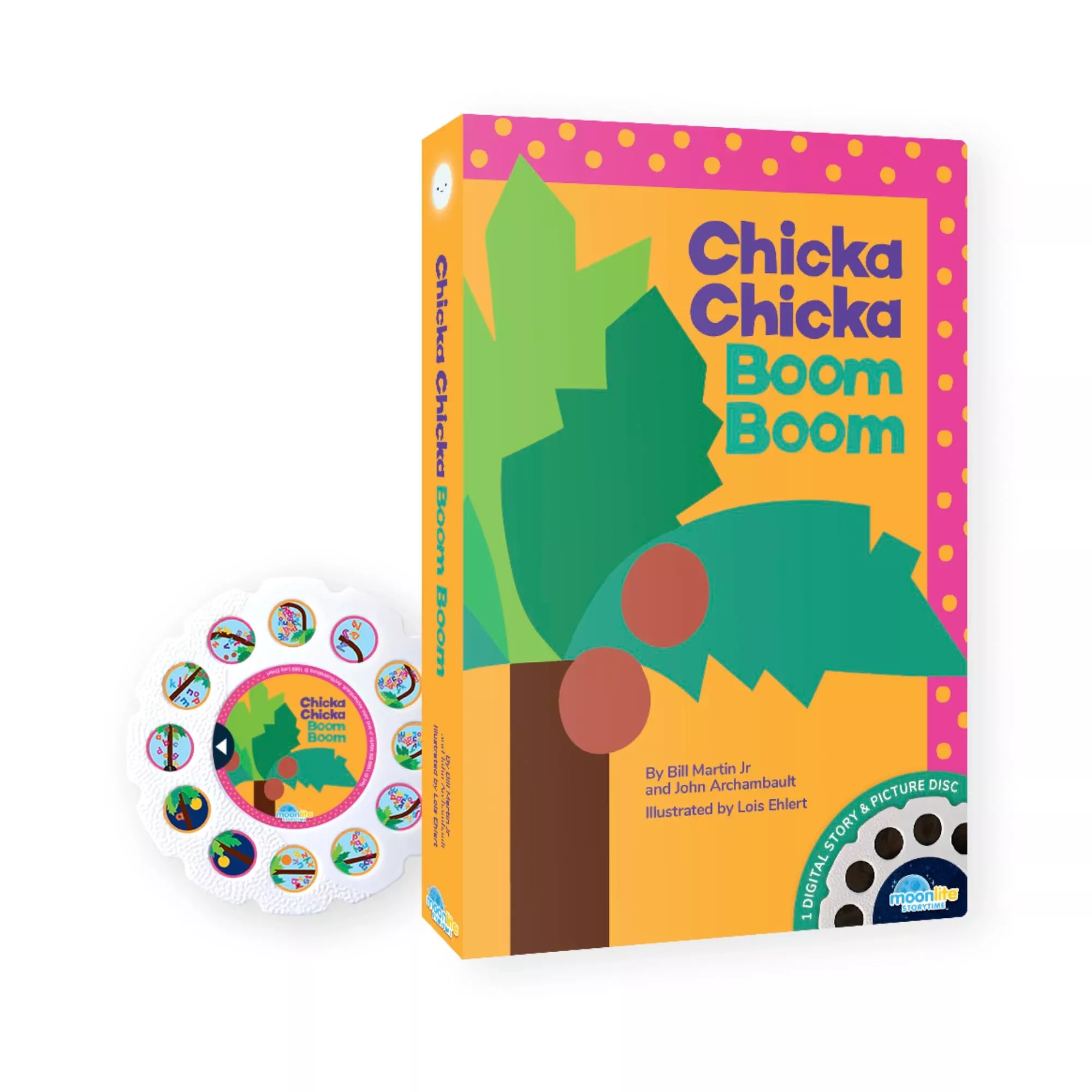 Moonlite Storytime Projector - Chicka Chicka Boom Boom Story Reel, Multicolor
