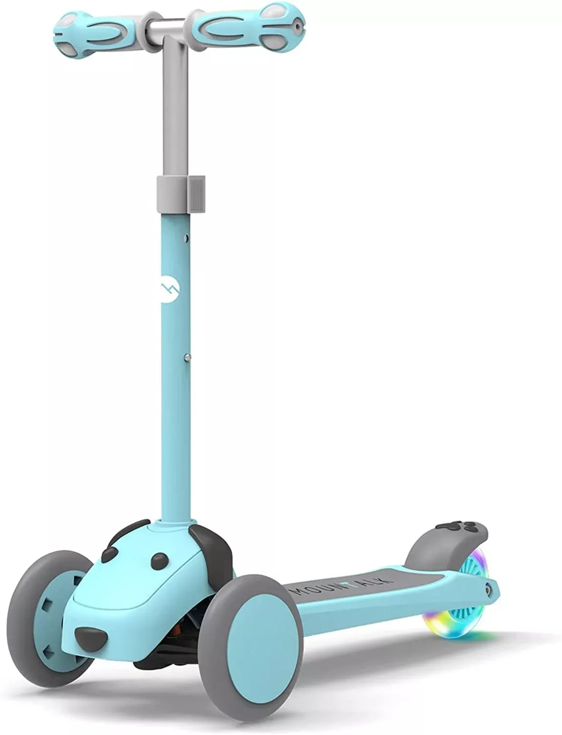 MOUNTALK 3-Wheel Kids Scooter, Light Up Wheels, Ages 3-8, Blue, Engine