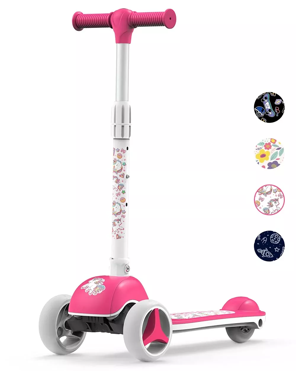 MOUNTALK Toddler Scooter for Kids 1-8 Years, Unicorn Color, Foldable