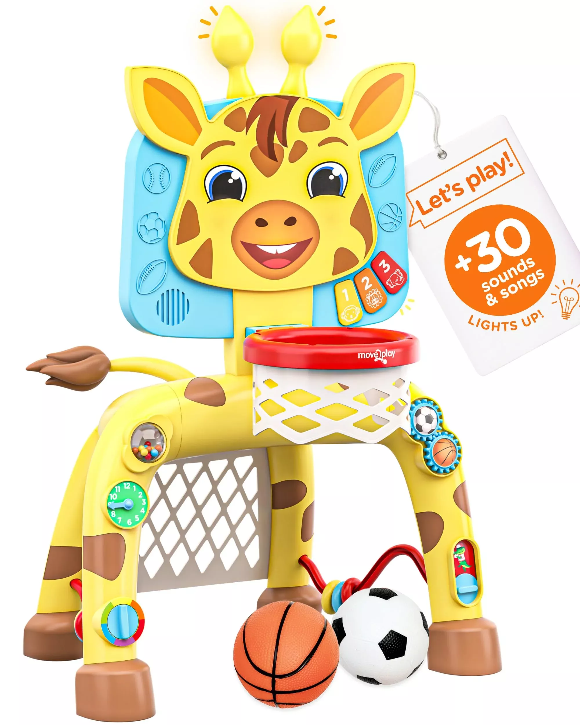 Move2Play Giraffe Activity Center Large Yellow 30+ Sounds & Songs