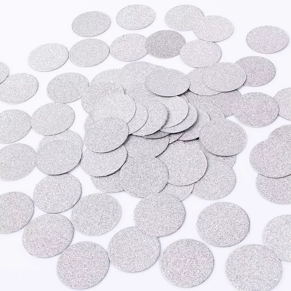 MOWO Silver Glitter Confetti 200pc for Parties and Weddings