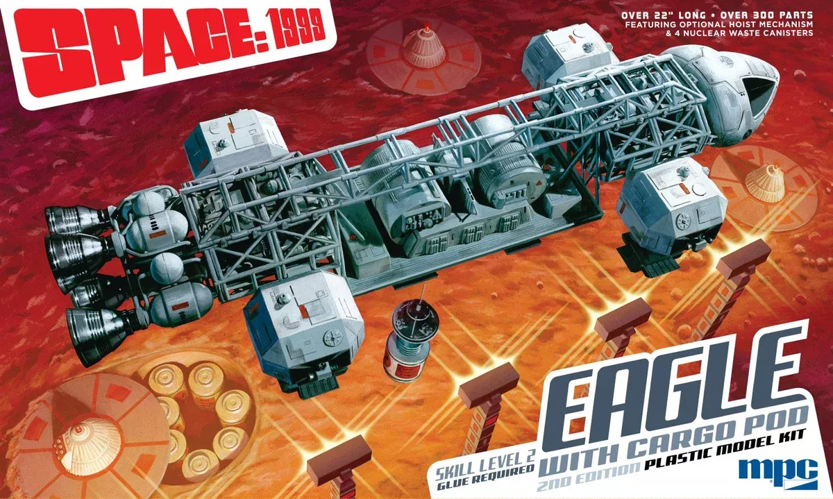 MPC 990 1/48 Space:1999 22 Eagle with Cargo Pod Model Skill Level 2 Model Kit
