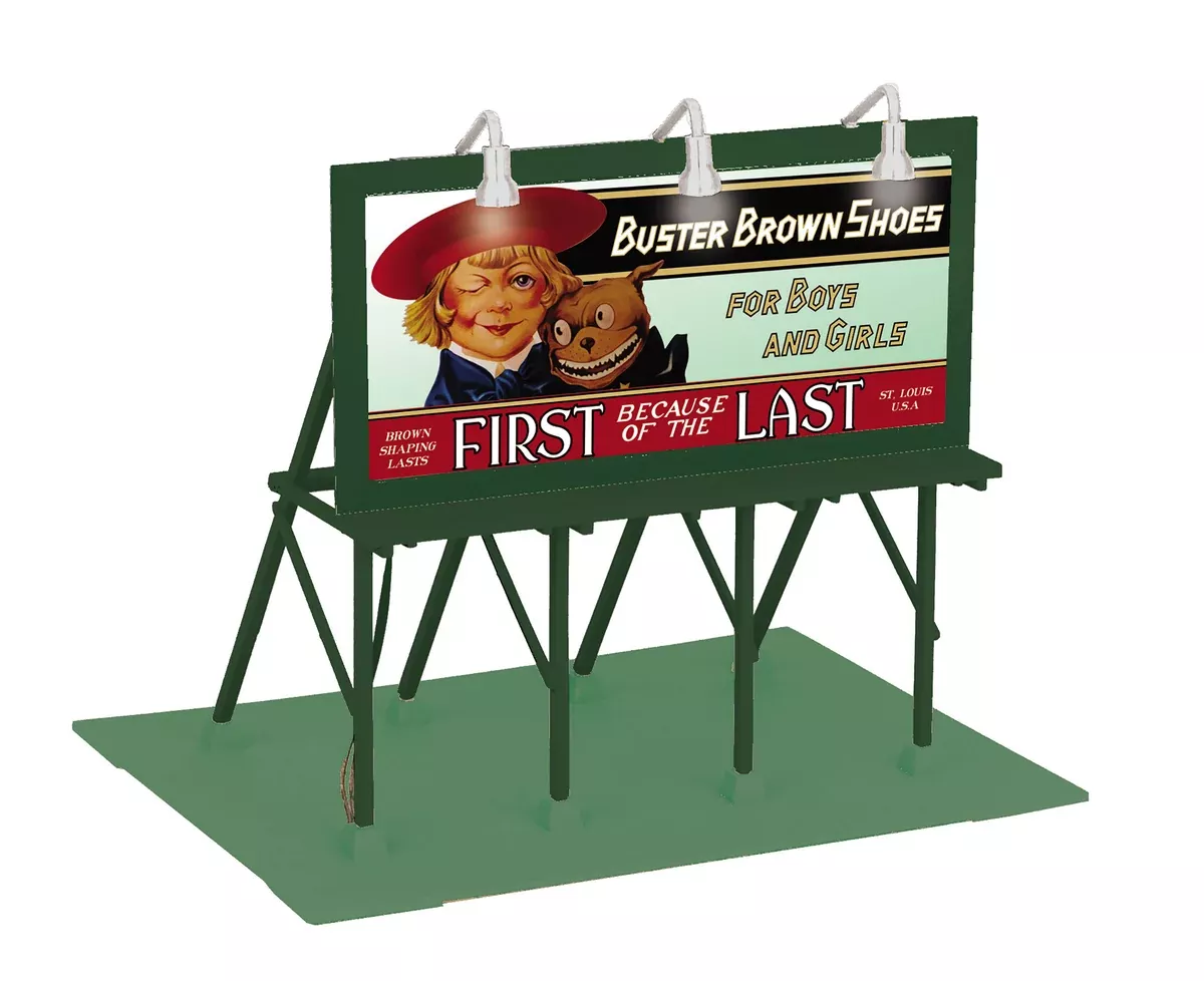 MTH 30-90645 O Gauge Lighted Billboard Buster Brown Shoes