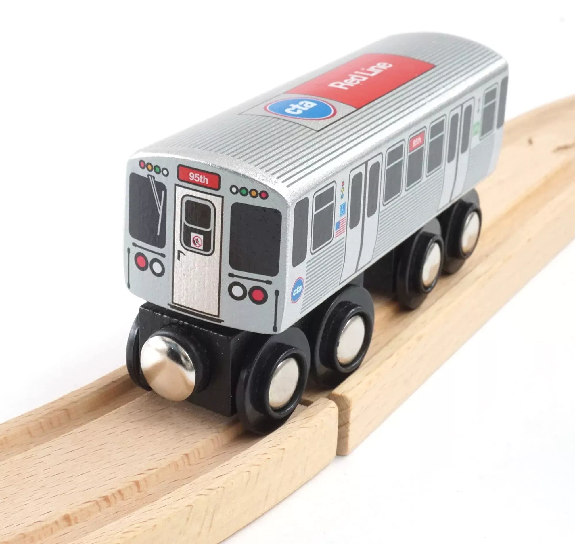 Muni Pals Munipals Chicago Transit Authority Wooden Railway Red Line–C