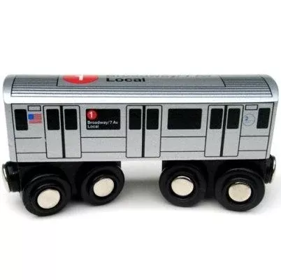 MUNI PALS Wooden Railway Toy Train - New York City Subway IRT Model 91