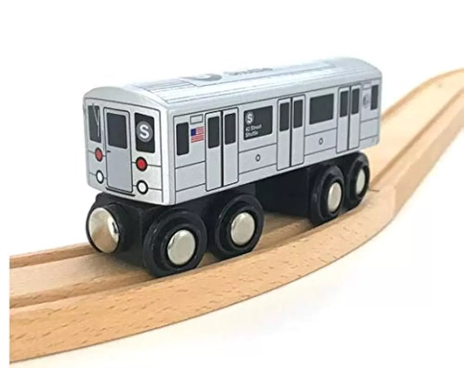 MUNI PALS Wooden Toy Train - New York City Subway S-Train 42 St Shuttl