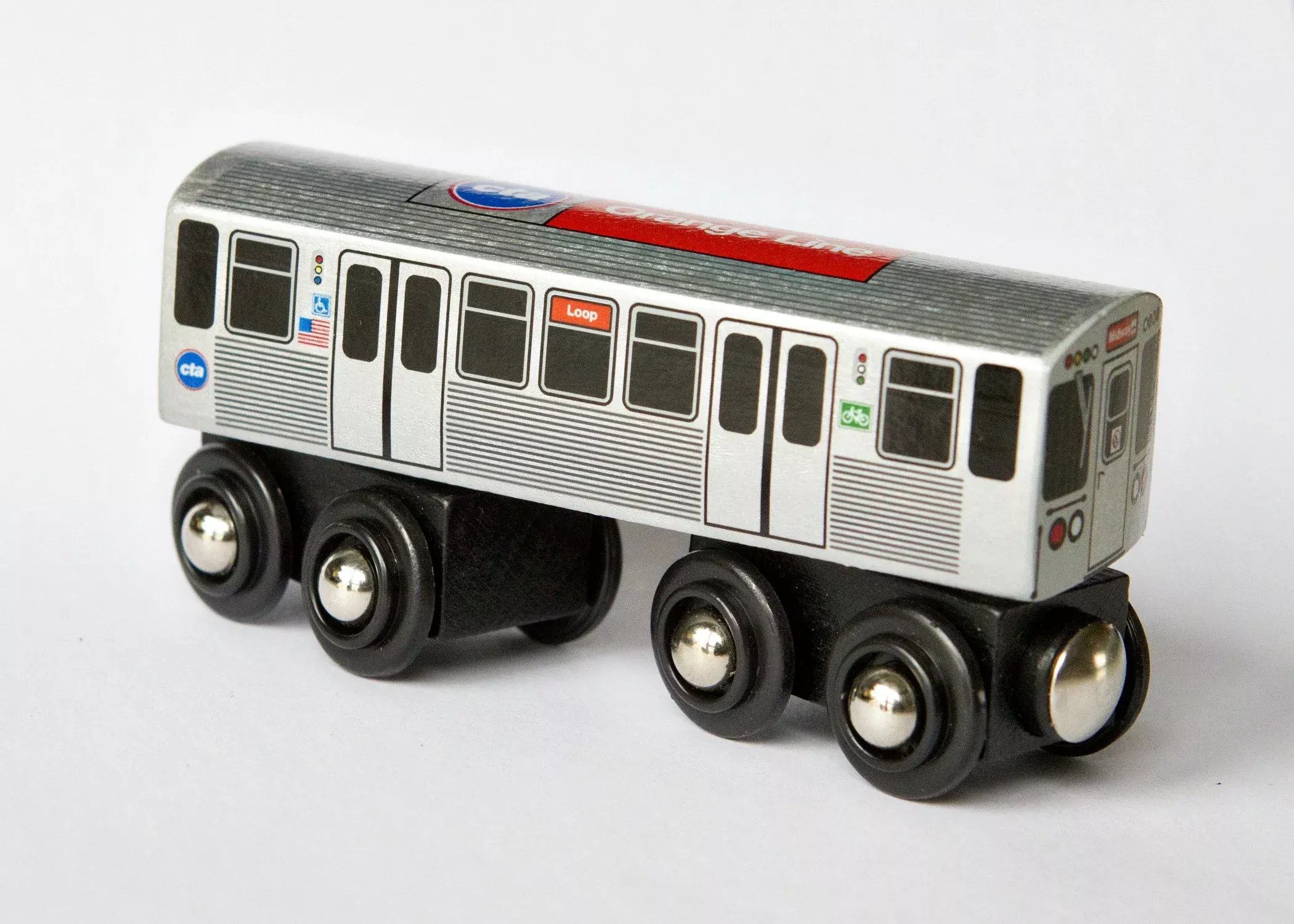 Munipals Mp0311Or Wooden Subway 'L' Train Chicago Cta Orange Line Midw