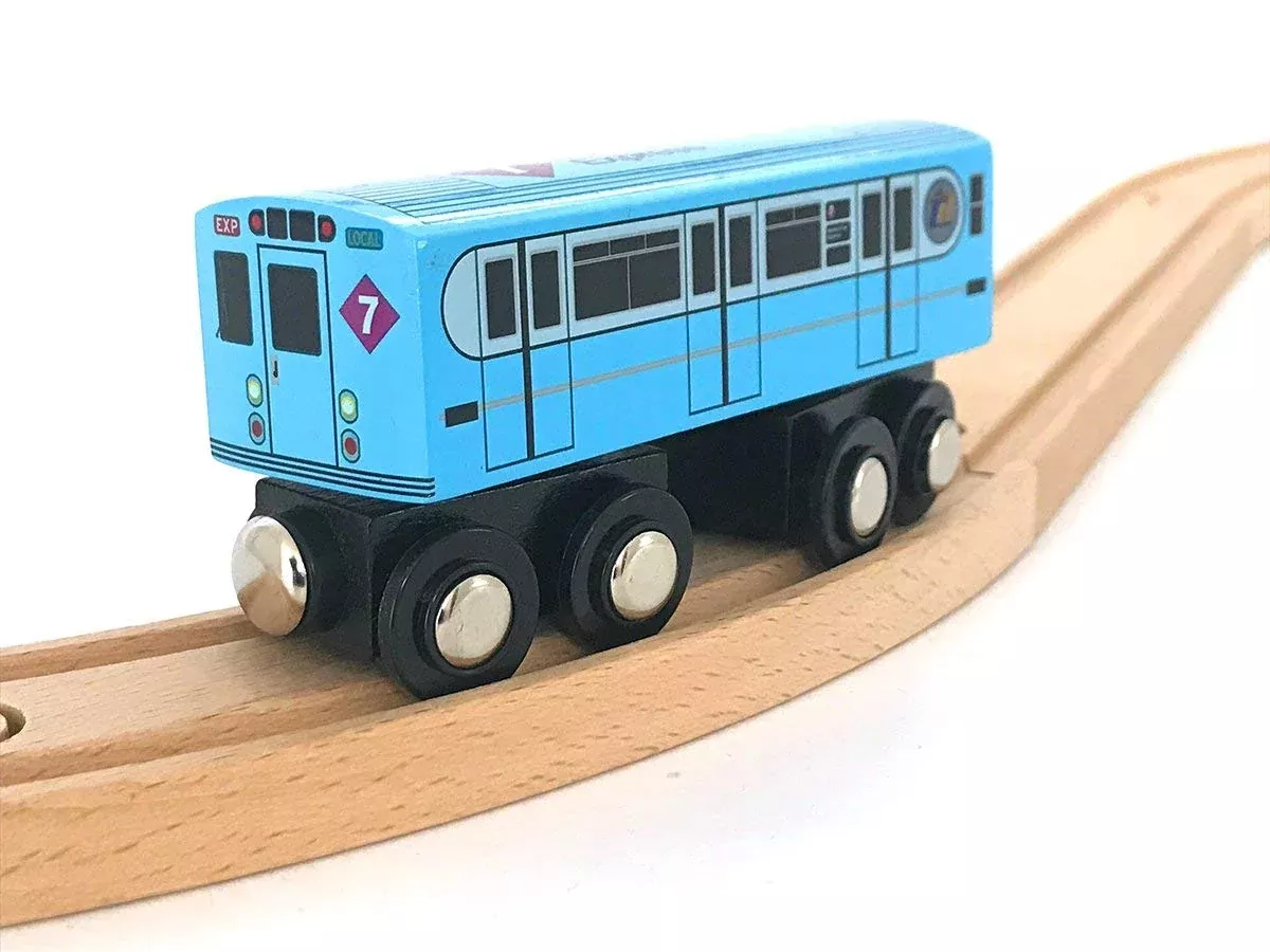 Munipals Wooden Mp01-11Bb Nyc Mta Subway 7 Train Car World'S Fair Expr