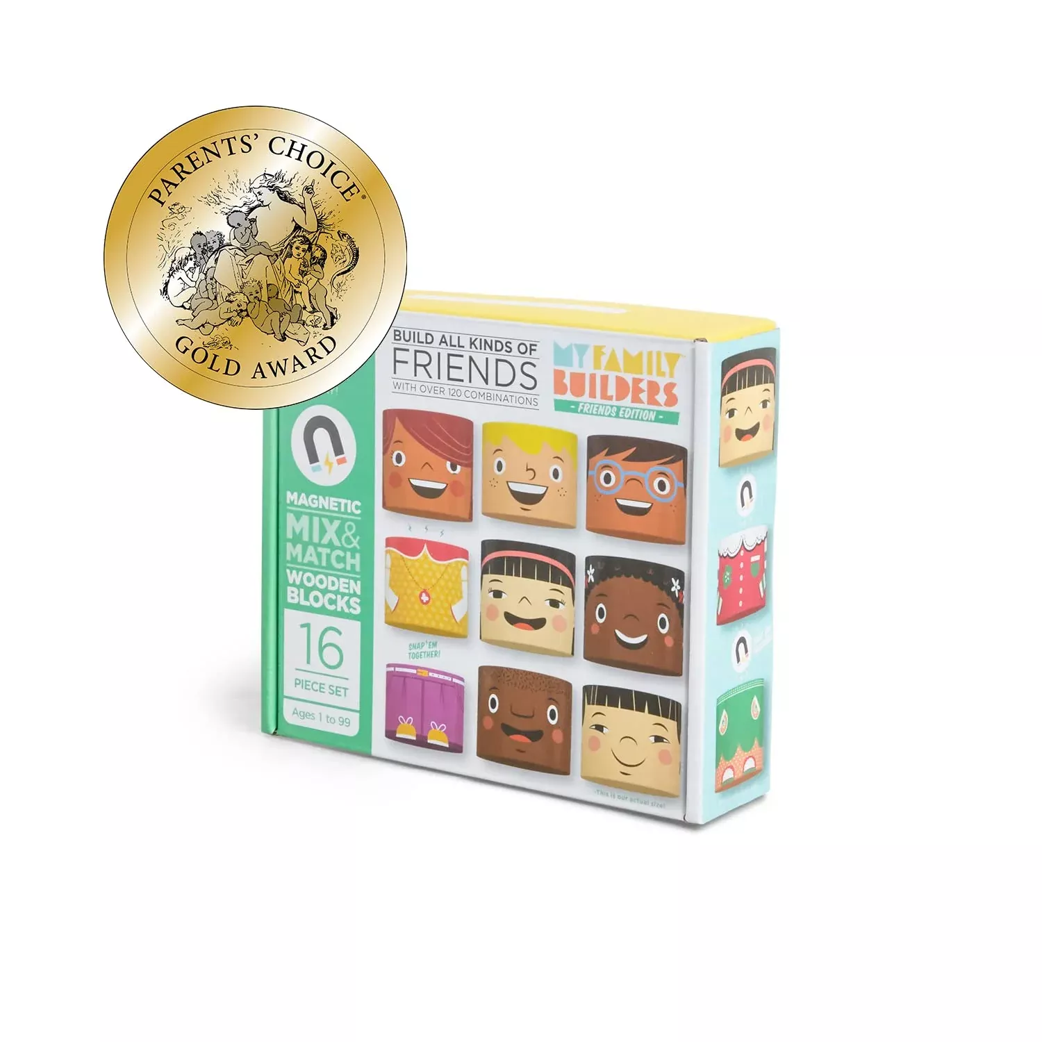 My Family Builders 16-Piece Multiracial Magnetic Friends Play Set