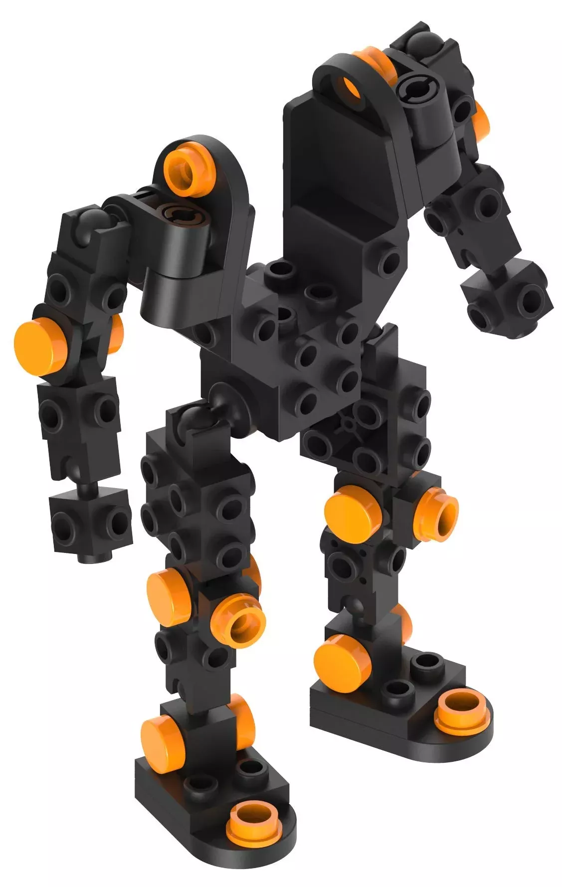 MyBuild Mecha Frame Pack 1001 - Customizable Black, Orange, Gold ABS B