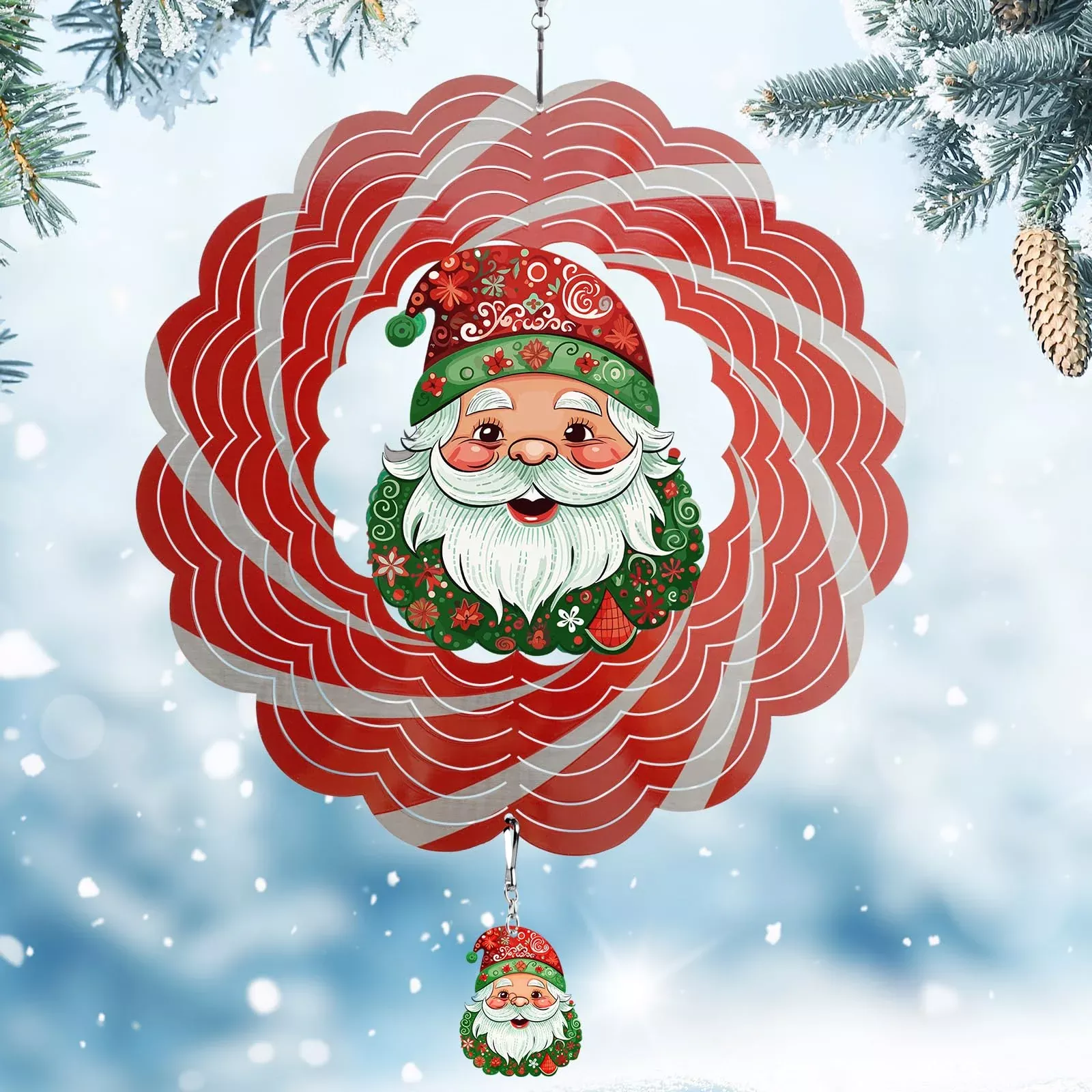 N&T Nieting Wind Spinners 12 Inch Snowman Wind Spinner For Outdoor & I