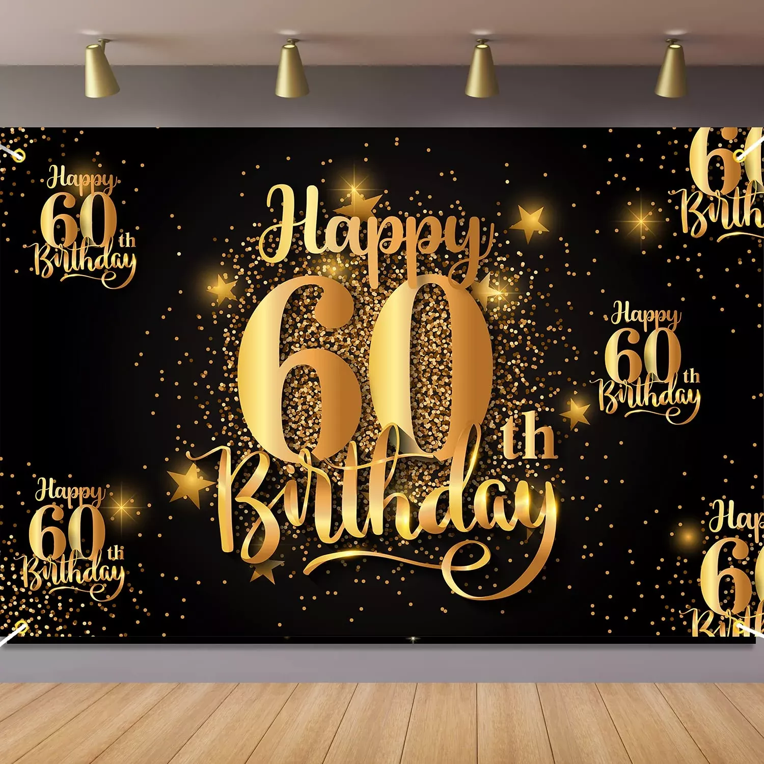 Nc Happy 60Th Birthday Backdrop Banner Step And Repeat 60 Years Old Ba