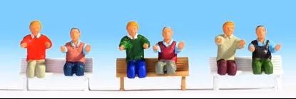 Noch 15283 HO Scale Electric Locomotive Crewmen pkg(6) Figures Don't Have Legs