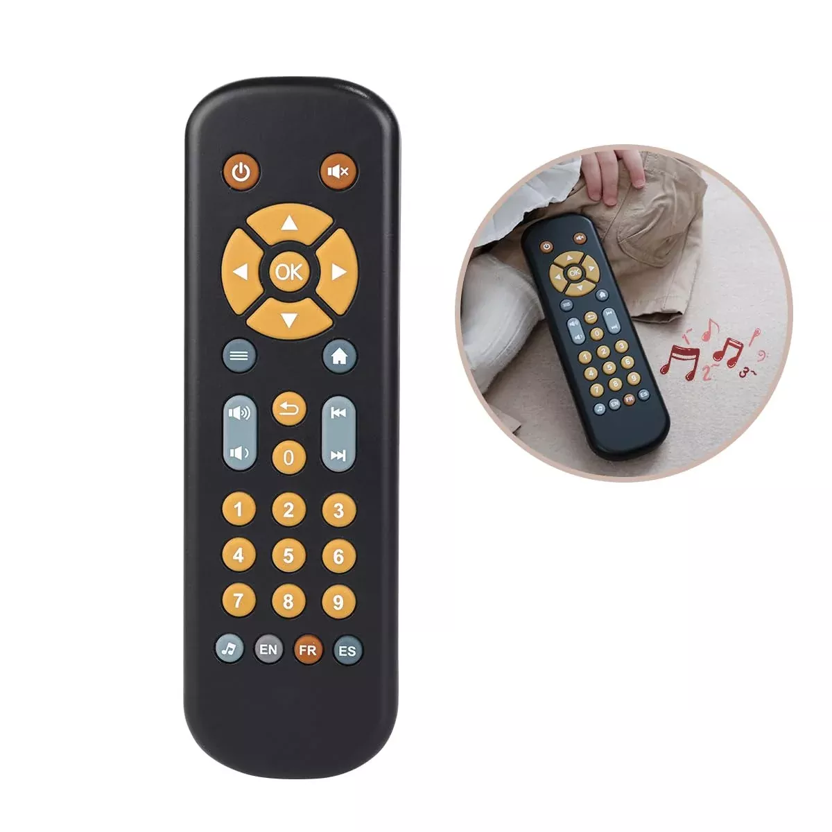 Nueplay Realistic Learning Controller for Toddlers, Black, Small