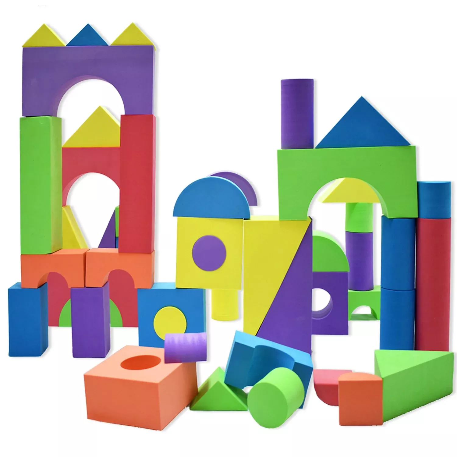 Number 1 in Gadgets Foam Building Blocks Set, 50 pcs, Multicolor,