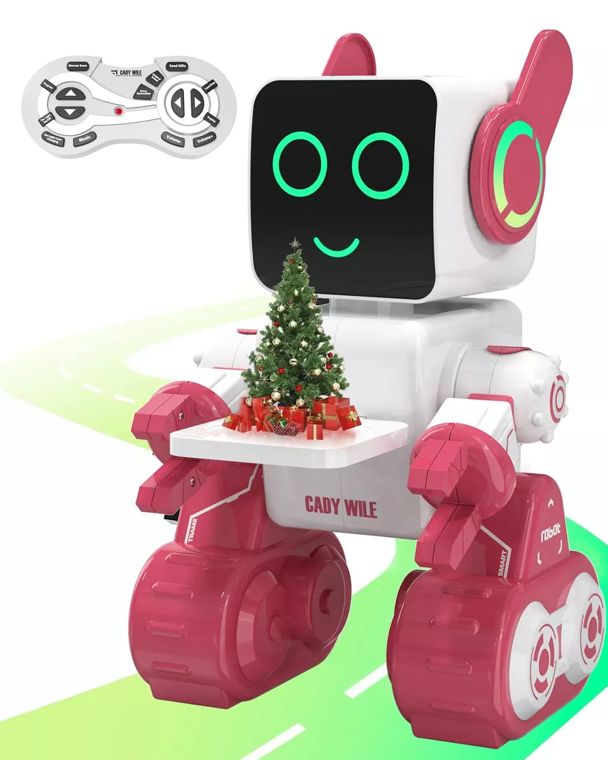 OKK Interactive Robot Toy - Programmable Remote Control, Pink, 10.7"