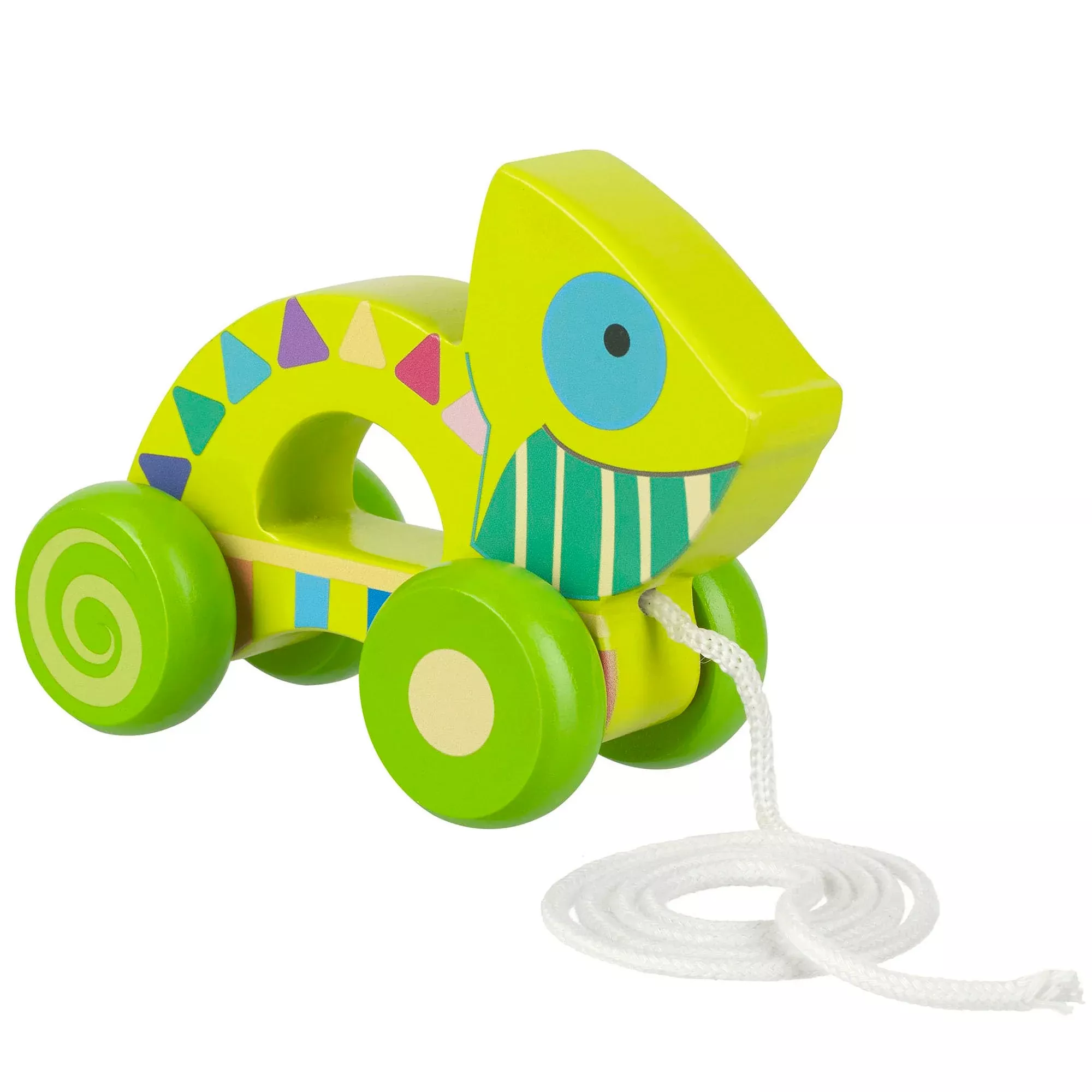 Orange Tree Toys Wooden Pull Along Chameleon - Multicolor