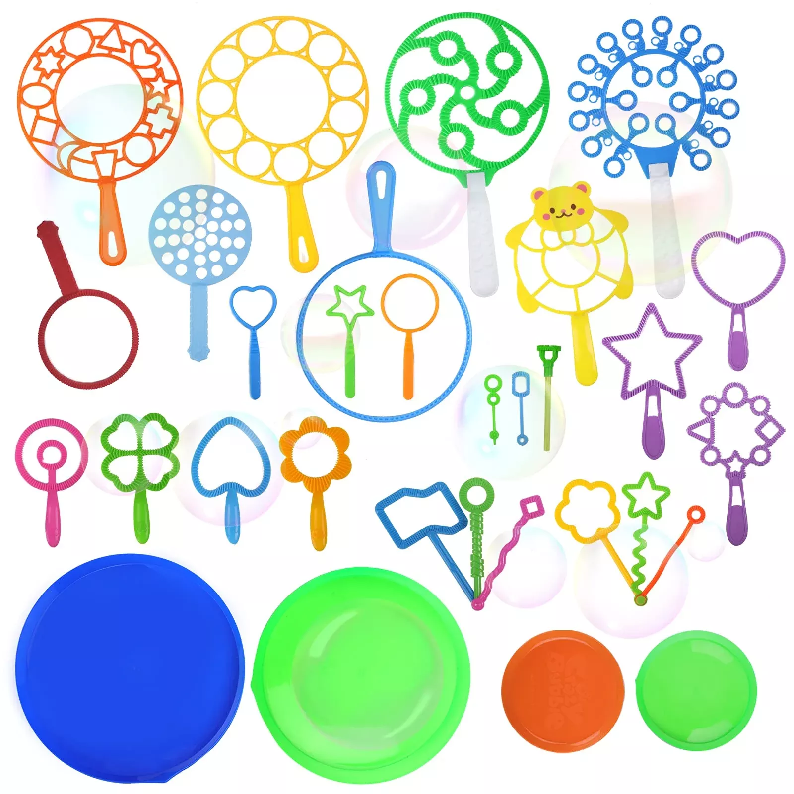 Oun Nana Bubble Wands Set - 28 Pcs Large Eco-Friendly Wands