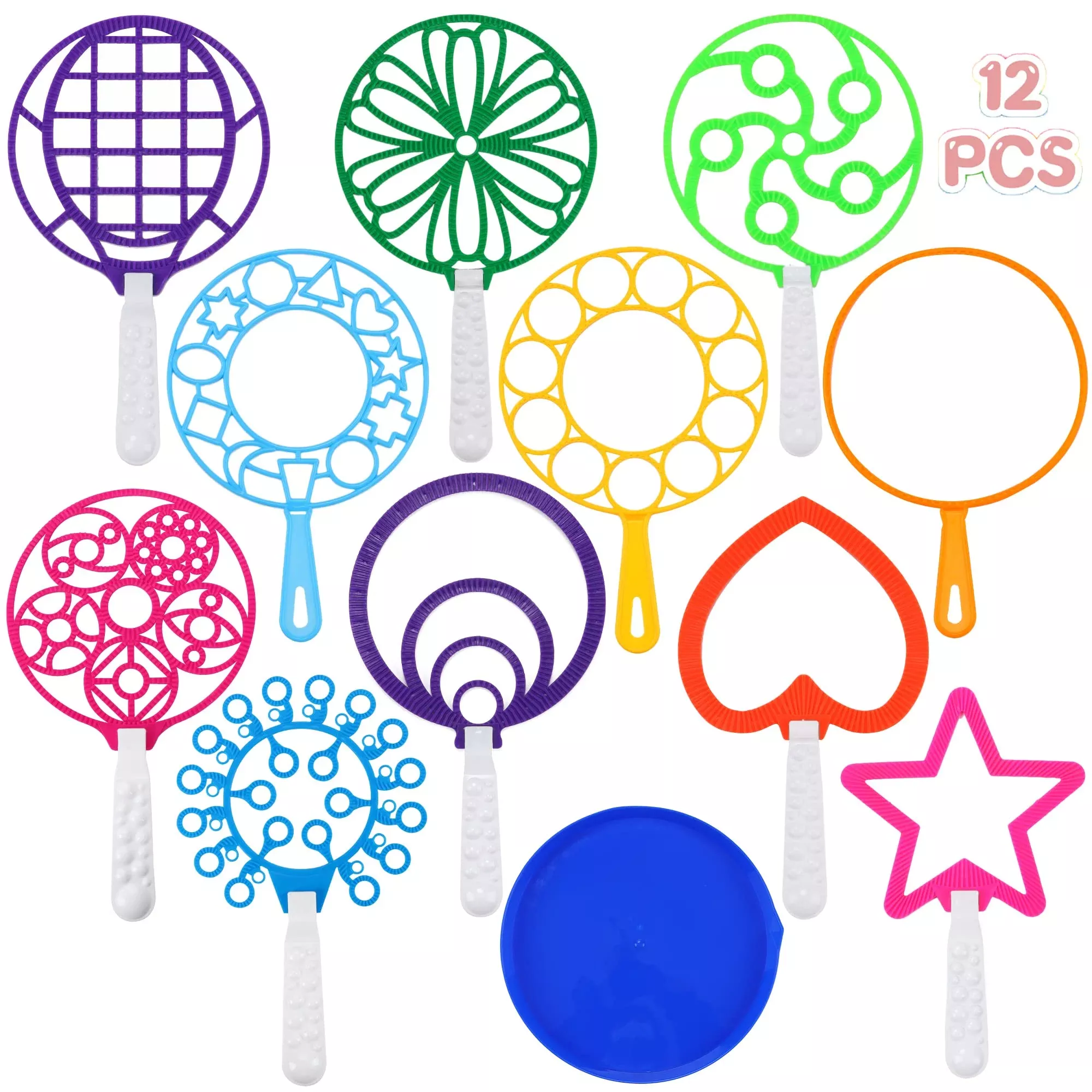 Oun Nana Large Bubble Wands Set 12 PCS for Kids - Eco-Friendly