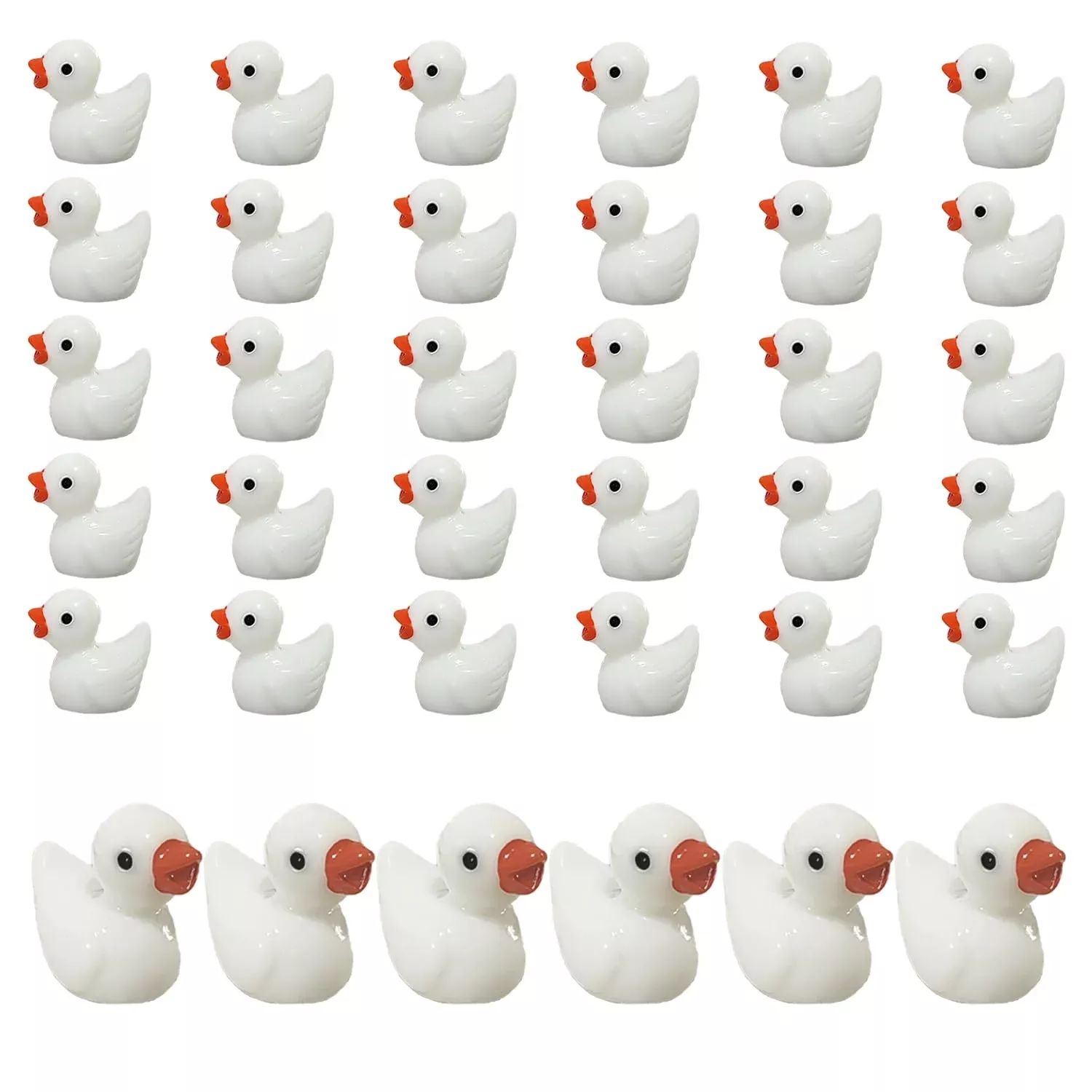 Pack Of 36 Tiny Ducks Little Plastic Duck Mini Resin Ducks For Garden