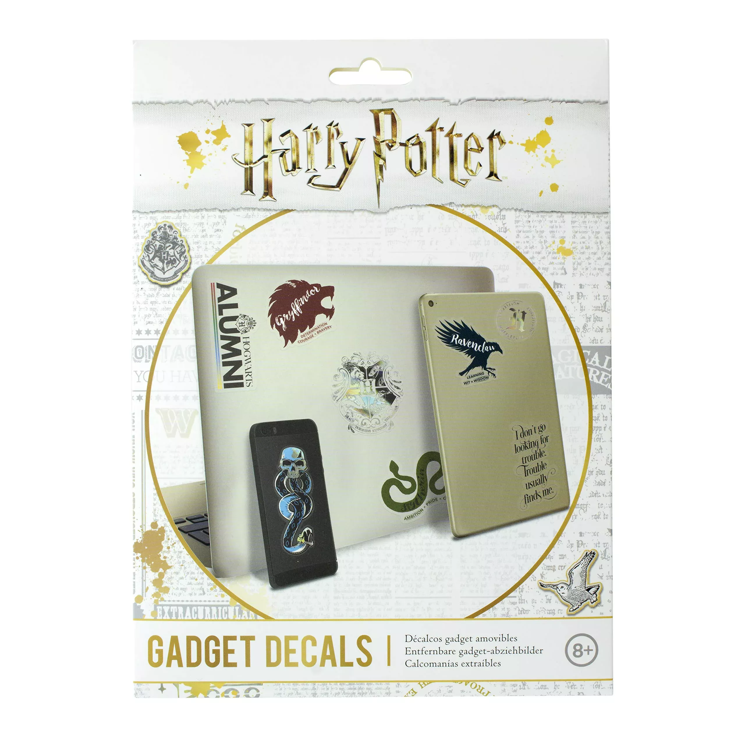 Paladone Harry Potter Gadget Decals Stickers - 4 Sheets - Gold