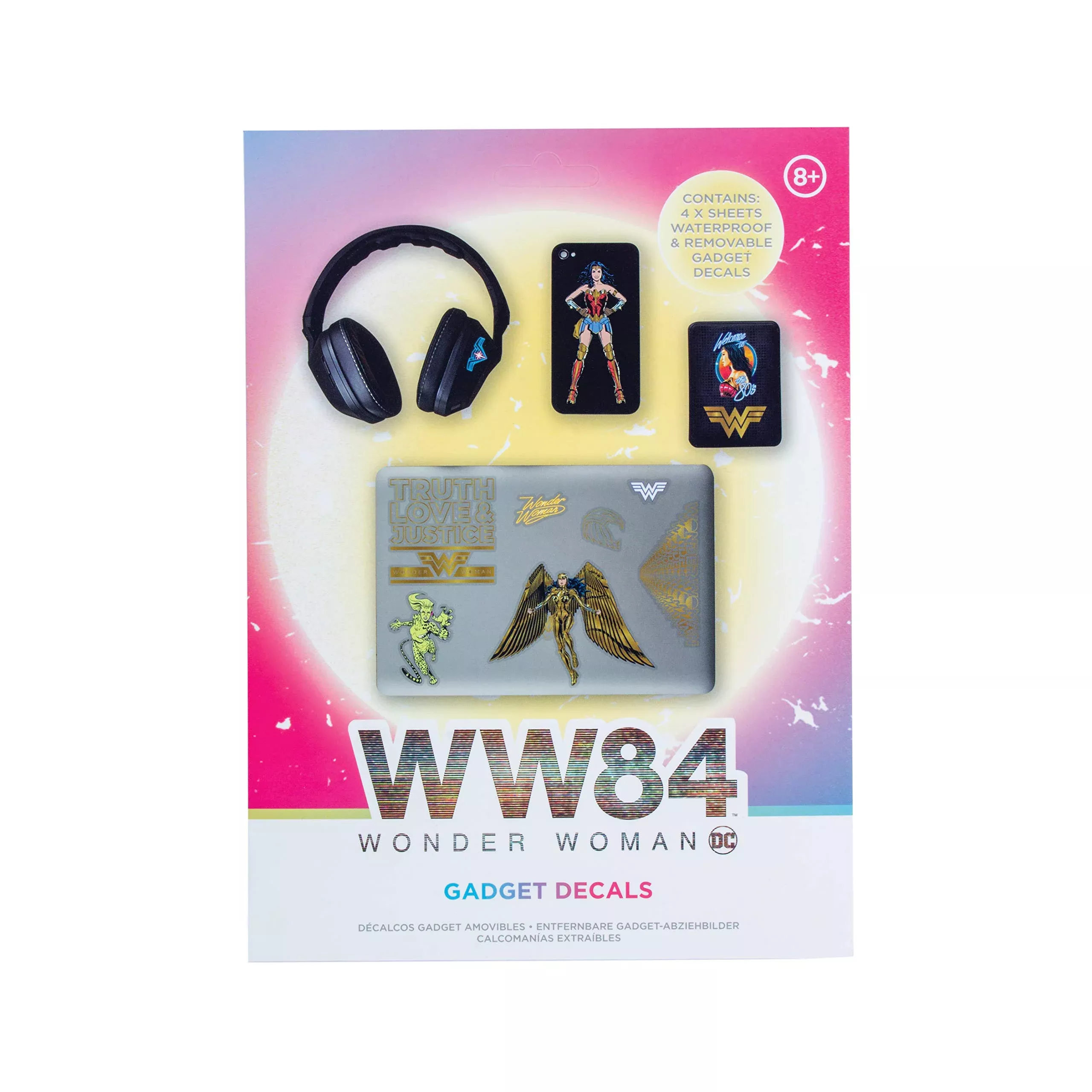 Paladone Wonder Woman Vinyl Sticker Set Multicoloured One Size