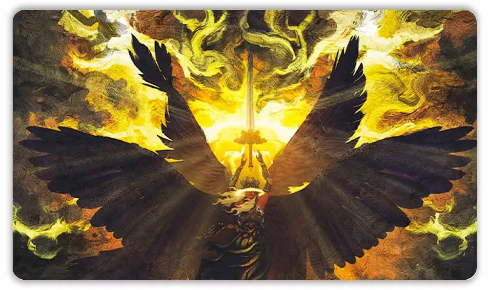 Paramint MTG Playmat - Admonition Angel (Stitched) - Black Rubber - Mo
