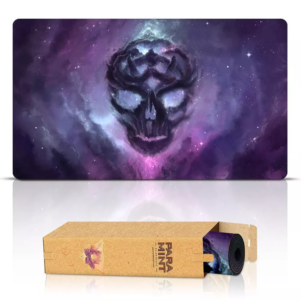 Paramint MTG Playmat for TCG - Stitched, Black, Non-Slip Rubber