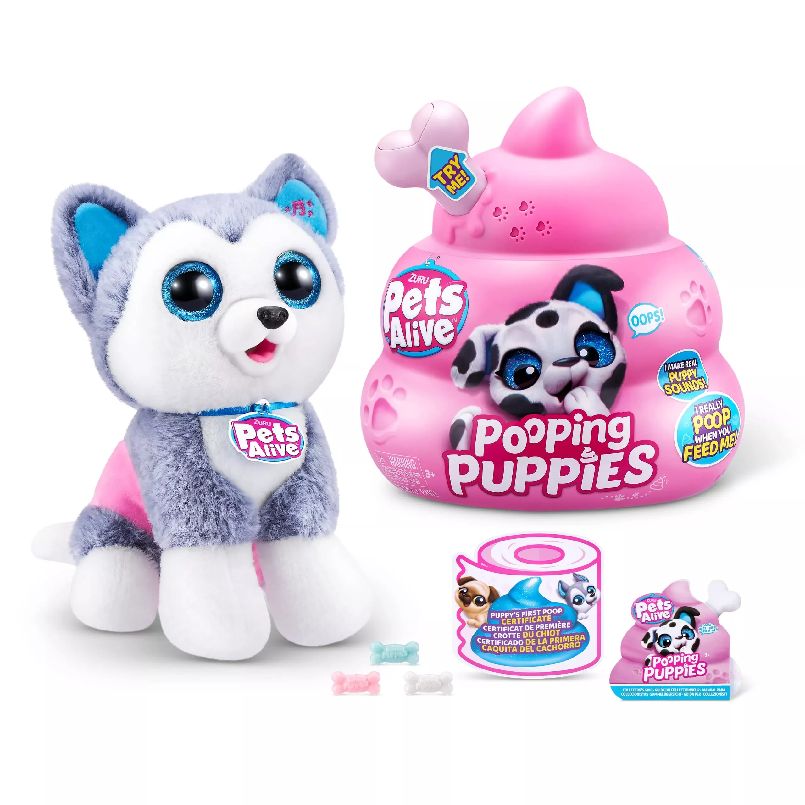 Pets Alive Pooping Puppy Series 1 Husky Color Changing Magic