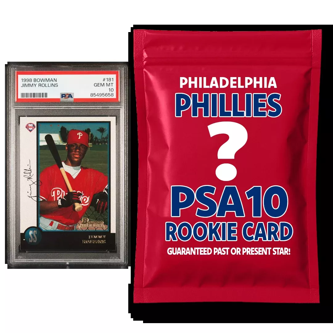 Philadelphia Phillies PSA 10 Graded Rookie Card Mystery Pack