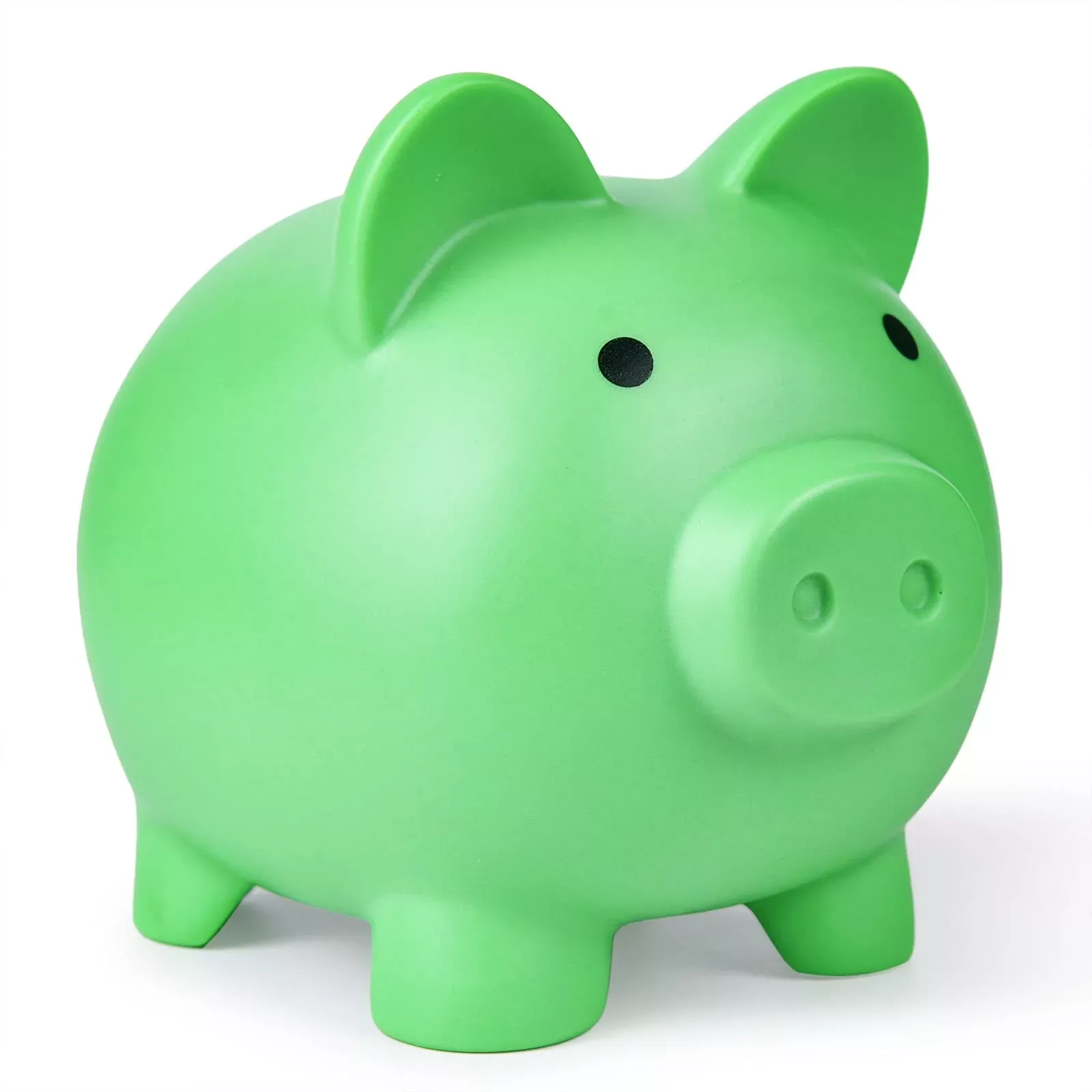 PJDRLLC My First Piggy Bank Medium Green Plastic for Kids 2-7 Years