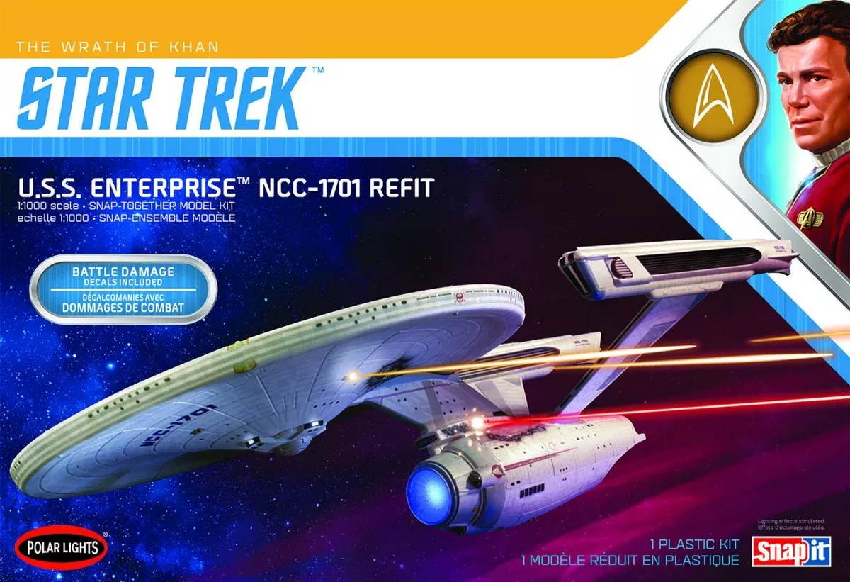 Polar Lights 974 1/1000 Star Trek USS Enterprise NCC-1701 Refit Wrath of Khan Edition