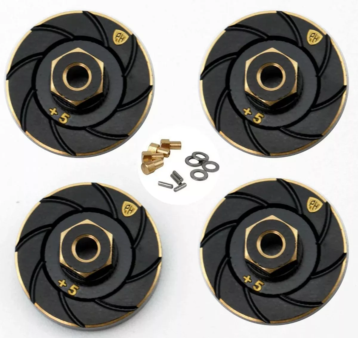 Powerhobby SCX2482 Brass Counterweight Wheel Hub Adapters for SCX24