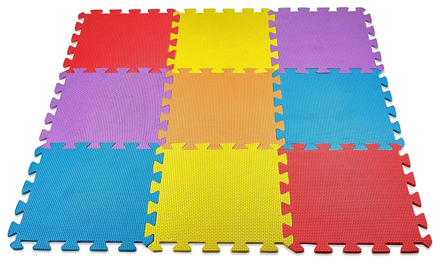 PowerTRC EVA Foam Exercise Mat for Yoga, 11.5" Tiles, Set of