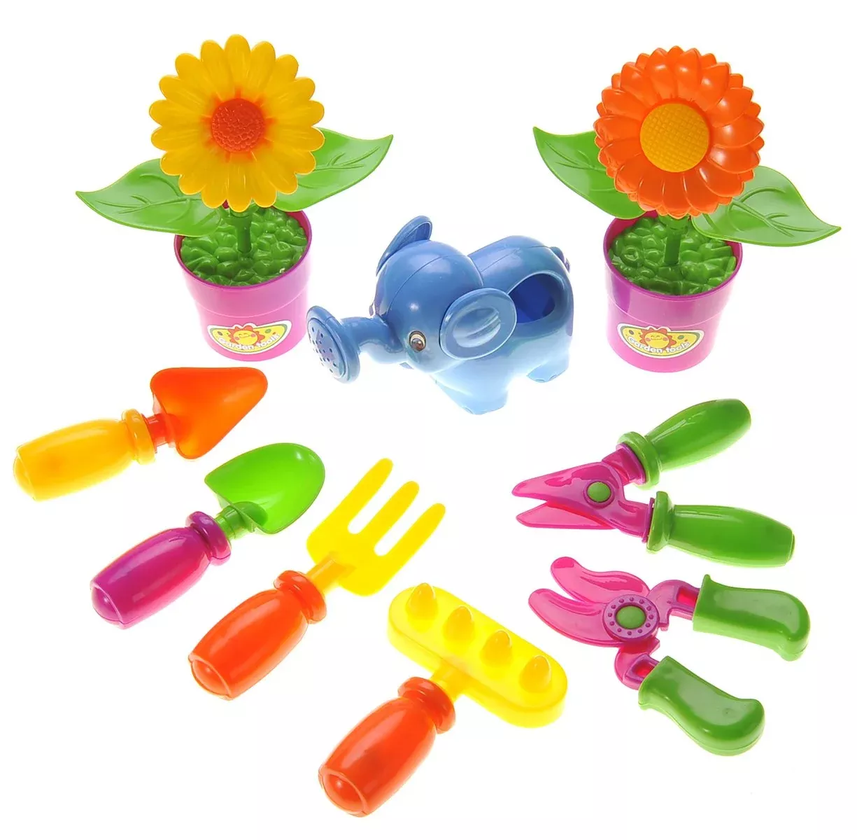 Powertrc Toddler Gardening Set, Gardening Tools Toy - 9 Pieces Pretend