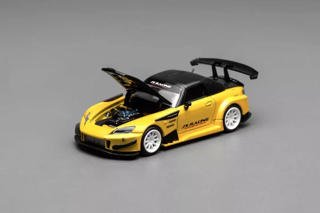 *PREORDER* MotorHelix 1:64 Honda S2000 J's Racing in New Indy Yellow Pearl