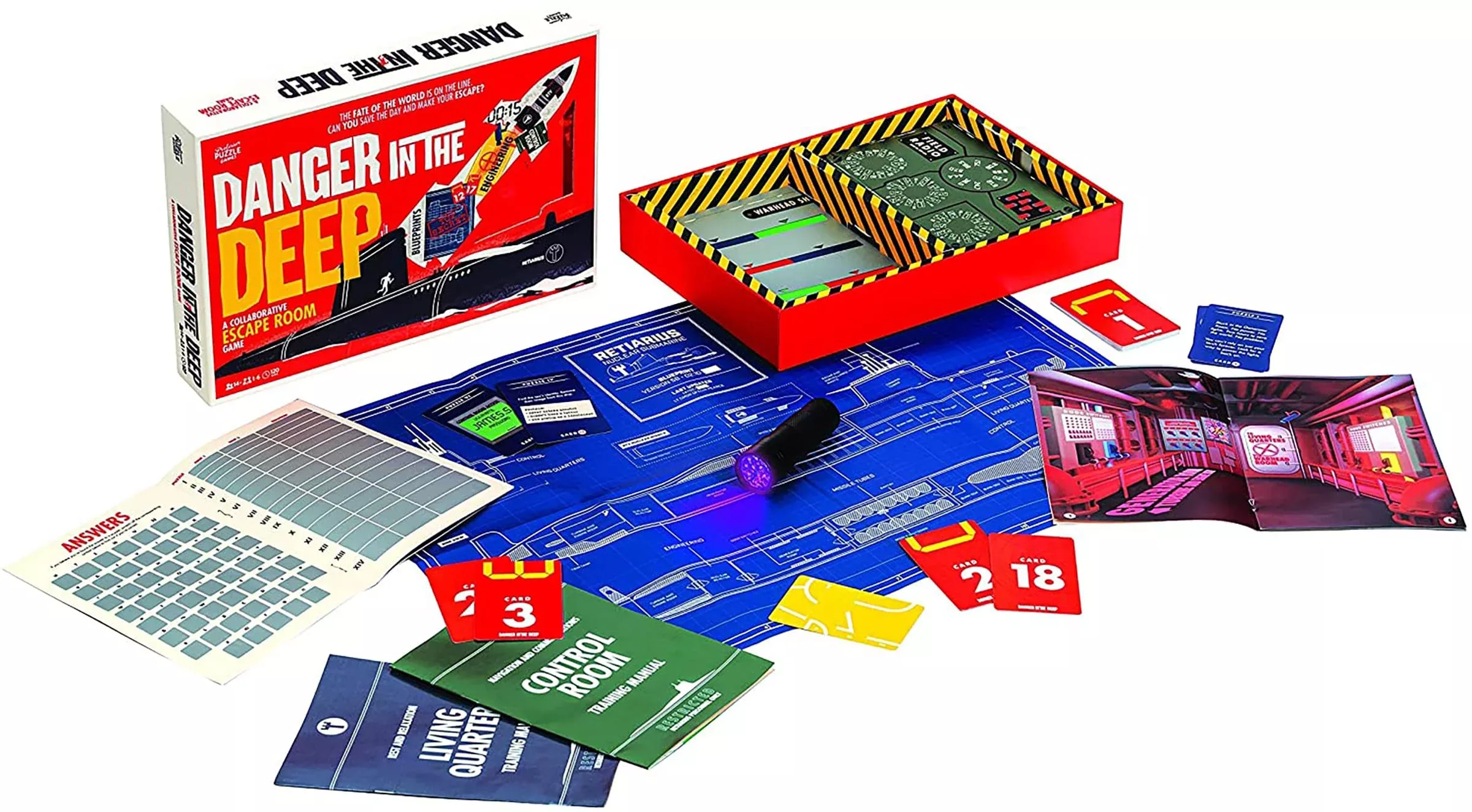 Professor PUZZLE Escape Room Game - Danger In The Deep - Red