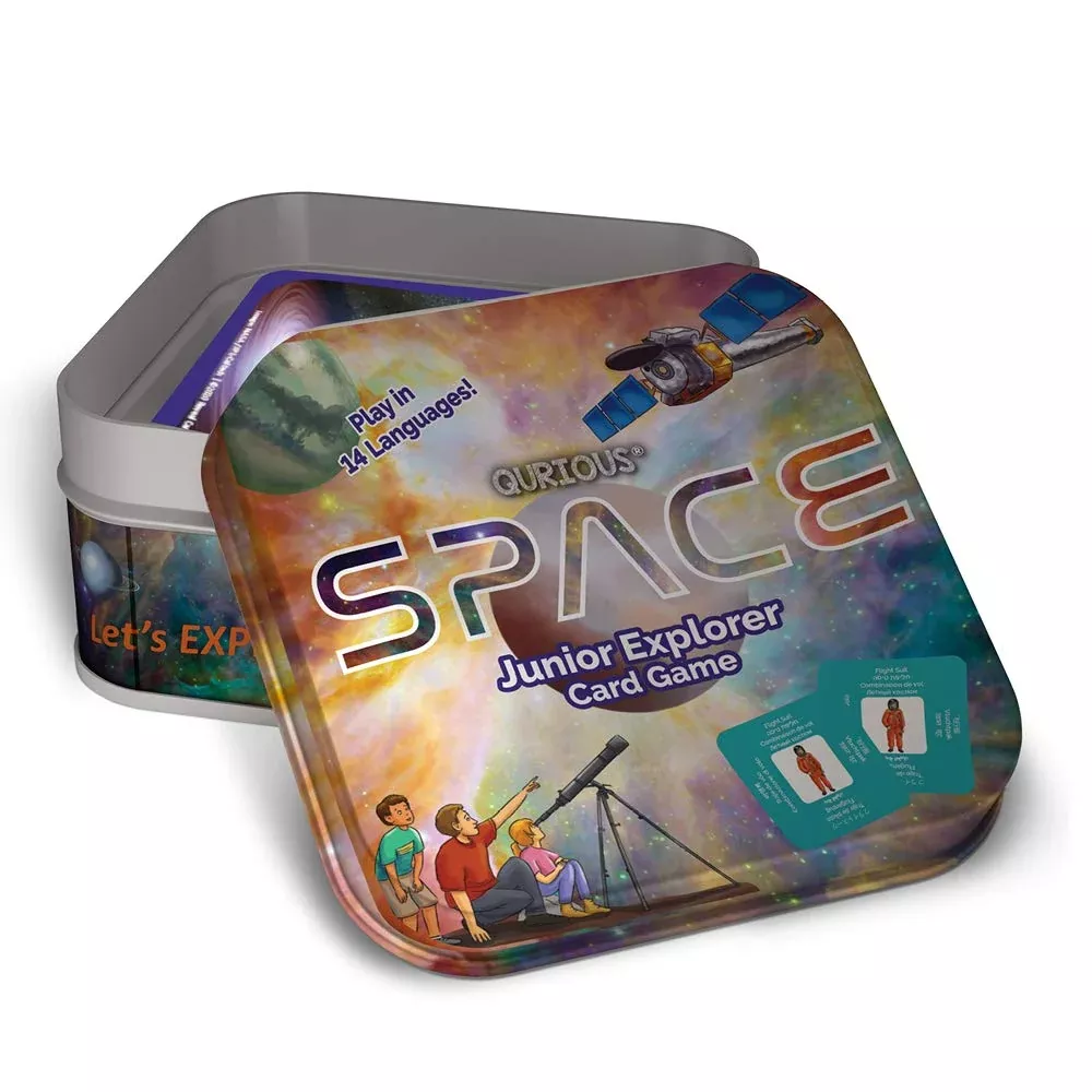 Qurious Space Junior Explorer | Stem Flash Card Game | Pre-Readers Spi