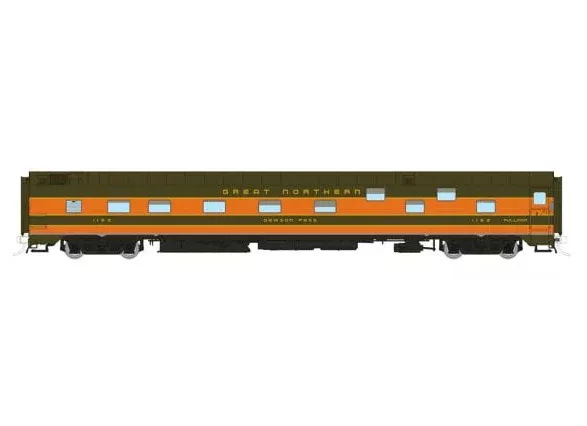 Rapido 101164 HO Scale Duplex Sleeper Great Northern 1164 Logan Pass