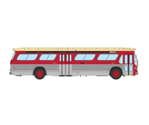 Rapido 751097 HO Scale Deluxe New Look Suburban Bus - TTC - Maroon & Cream 3309