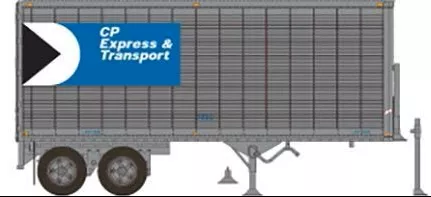 Rapido Trains 403075 HO Scale 26' Can-Car Dry Van Trailer CP Express 7546