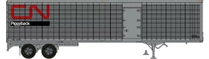 Rapido Trains 403111 HO Scale 45' Trailmobile Dry Van Trailer w/ Side Door CN 204934