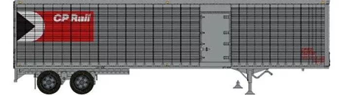 Rapido Trains 403112 HO Scale 45' Trailmobile Dry Van Trailer with Side Door CP Rail 282100