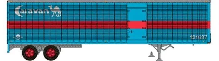 Rapido Trains 403115 HO Scale 45' Trailmobile Dry Van Trailer w/ Side Door Caravan Leasing 121637